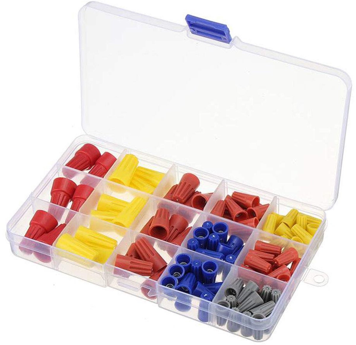 102 Stks Elektrische 22-10 22-14 AWG Draad Connectoren Schroef Twist Schroef-Op Klemmen, met Spring Insert Twist Moeren Caps Aansluiting Assortiment kit