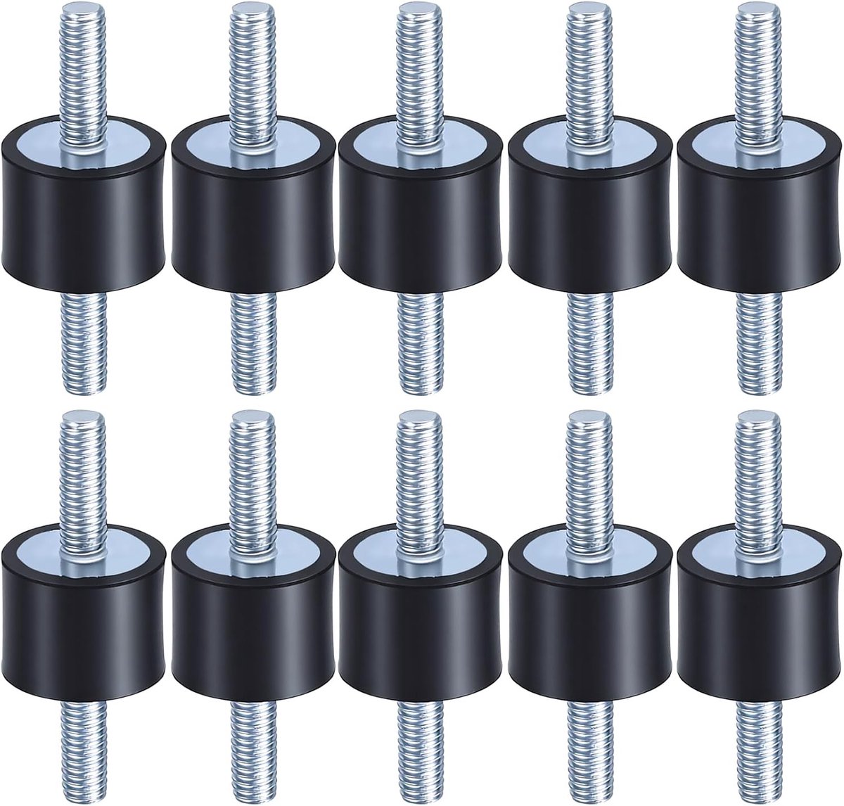 10 stuks M6 rubber dempers trillingdempers M6 rubber schokdempers met schroeven voor airco waterpompen luchtcompressoren VV20×15