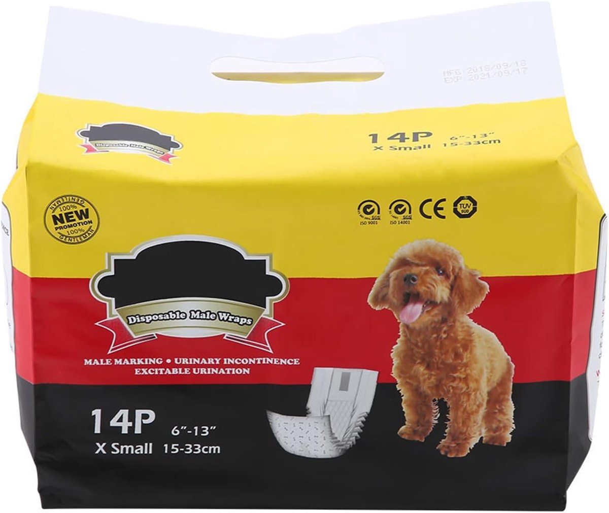 Luiers Mannelijke Wrap Hondenluiers Puppy Buik Luier Luier Gezondheidsfysiologische Broek (XS)