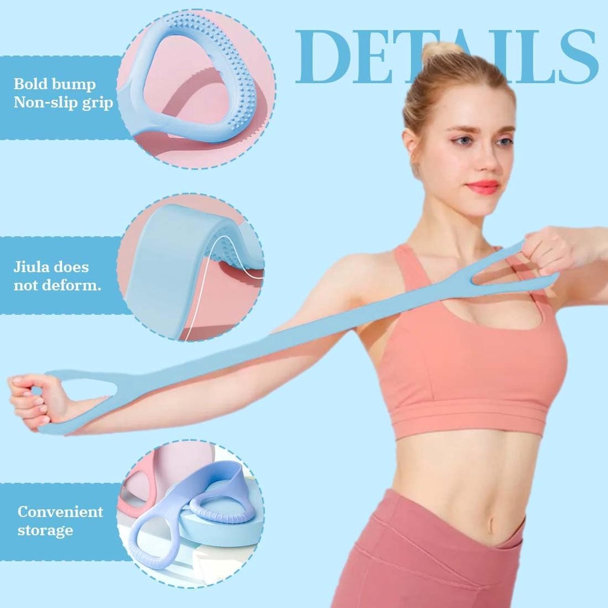 2 stuks elastische krachttraining, elastische band voor krachttraining voor mannen en vrouwen, elastische krachttraining met elastische handgreep, sport, weerstandsband, krachttraining, voor