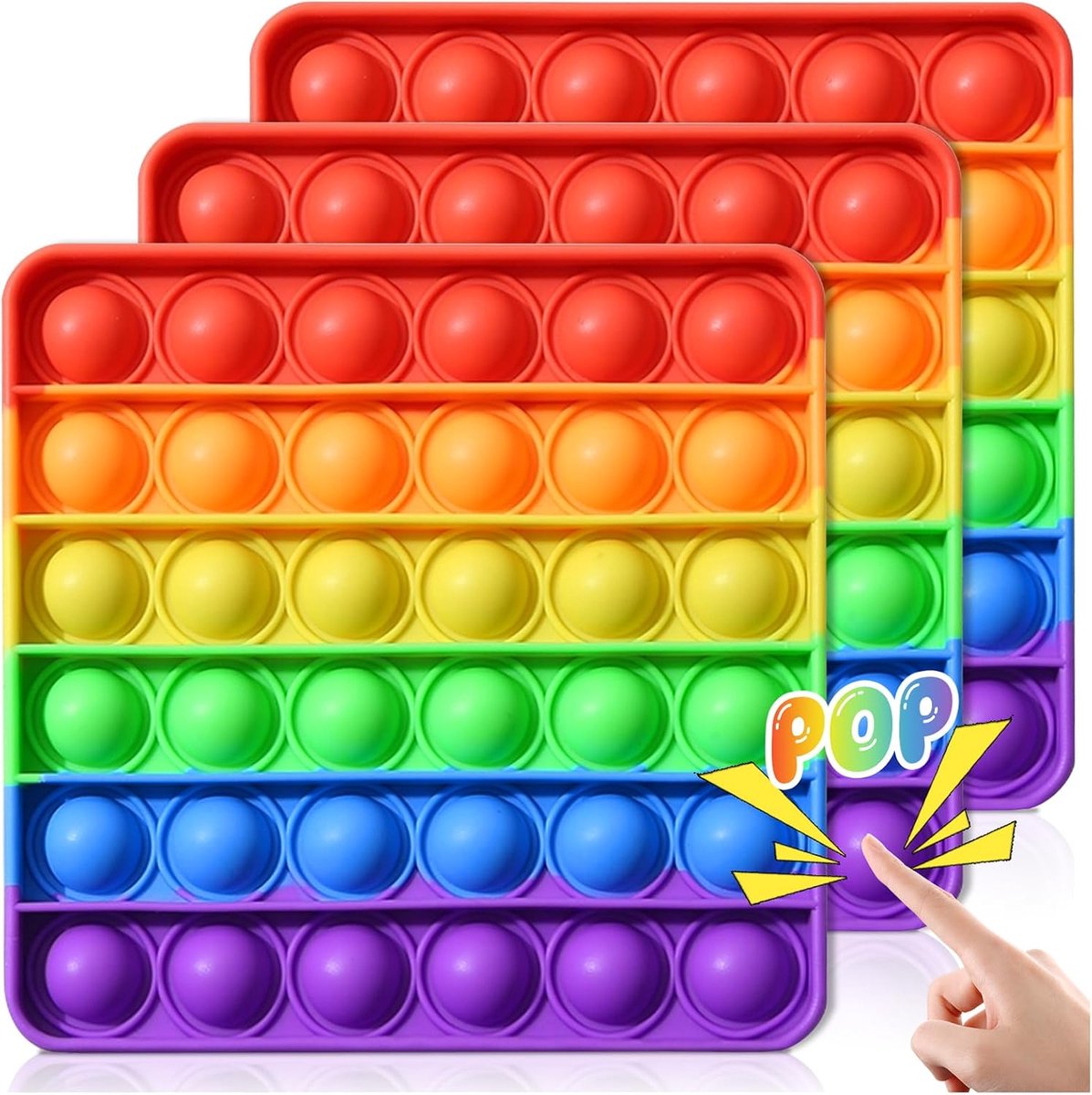 3 Stuks Push And Pop Bubble Siliconen Sensorisch