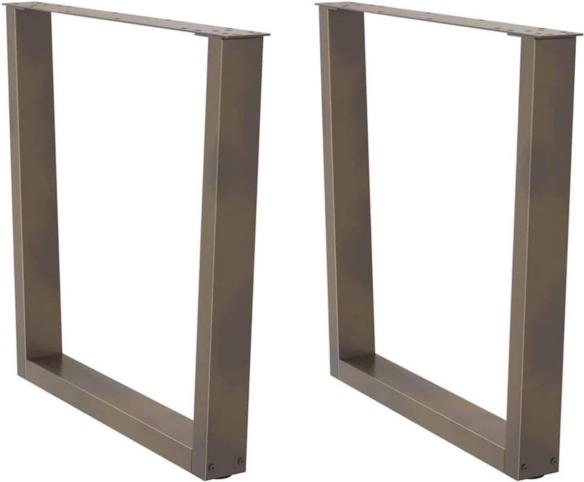 Poten 2 st V-vormig 90x(72-73,3) cm staal naturel