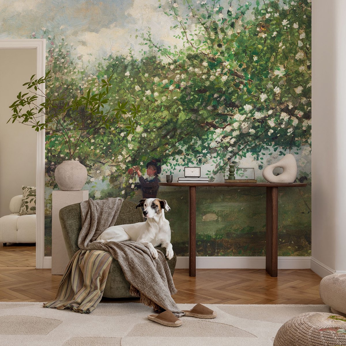 Coloray Vliesbehang - Groente Snellijm Behang - 104x70 cm - Lentetafereel Muurschildering - Slaapkamer behang Landschappen - Fotobehang Vlies - Slaapkamer behang