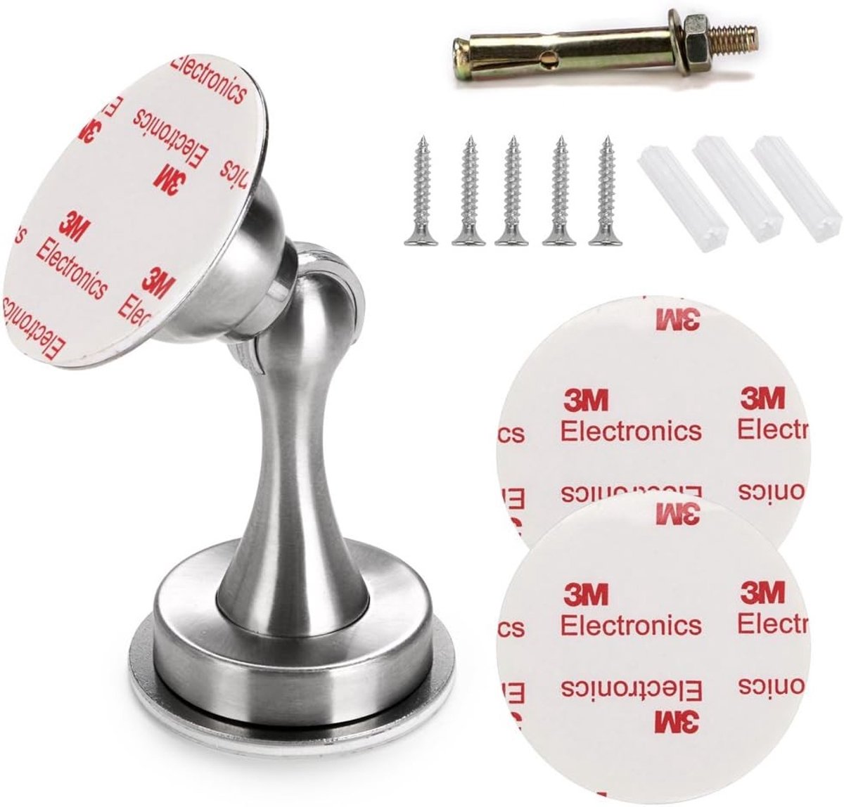 Magnetische Deurstopper in Zilver - Effectieve Deurbeveiliging, Decoratief en Duurzaam Design