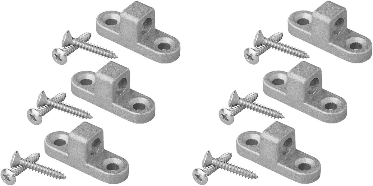 3-6 metalen voortentogen, wandogen, verticaal of horizontaal voor caravans, camper, tentoog, camping, inclusief schroeven, 6 stuks verticaal