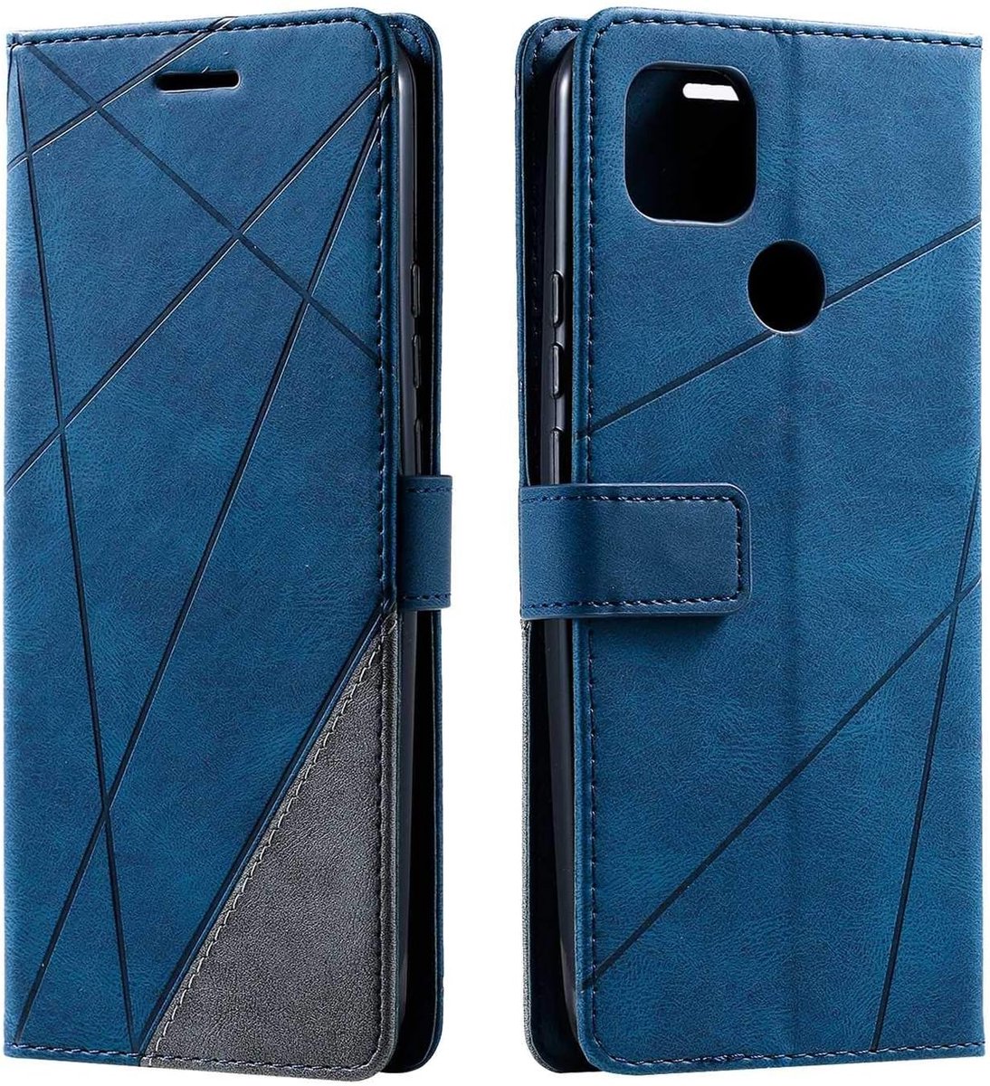 Hoesje voor Moto G9 Power, PU Lederen Beschermhoesje Flip Beschermhoes Telefoonhoes Telefoonhoesje voor Moto G9 Power, Blauw