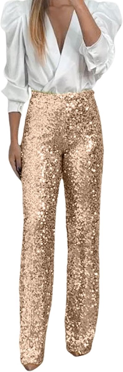 Broek met hoge taille voor dames, Palazzo, cargo, joggen, harembroek, comfort, vloeiend, breed, zacht, ademend, elastische taille, elegant, zomer, kantoor, thuis, ontspanning, mode A93