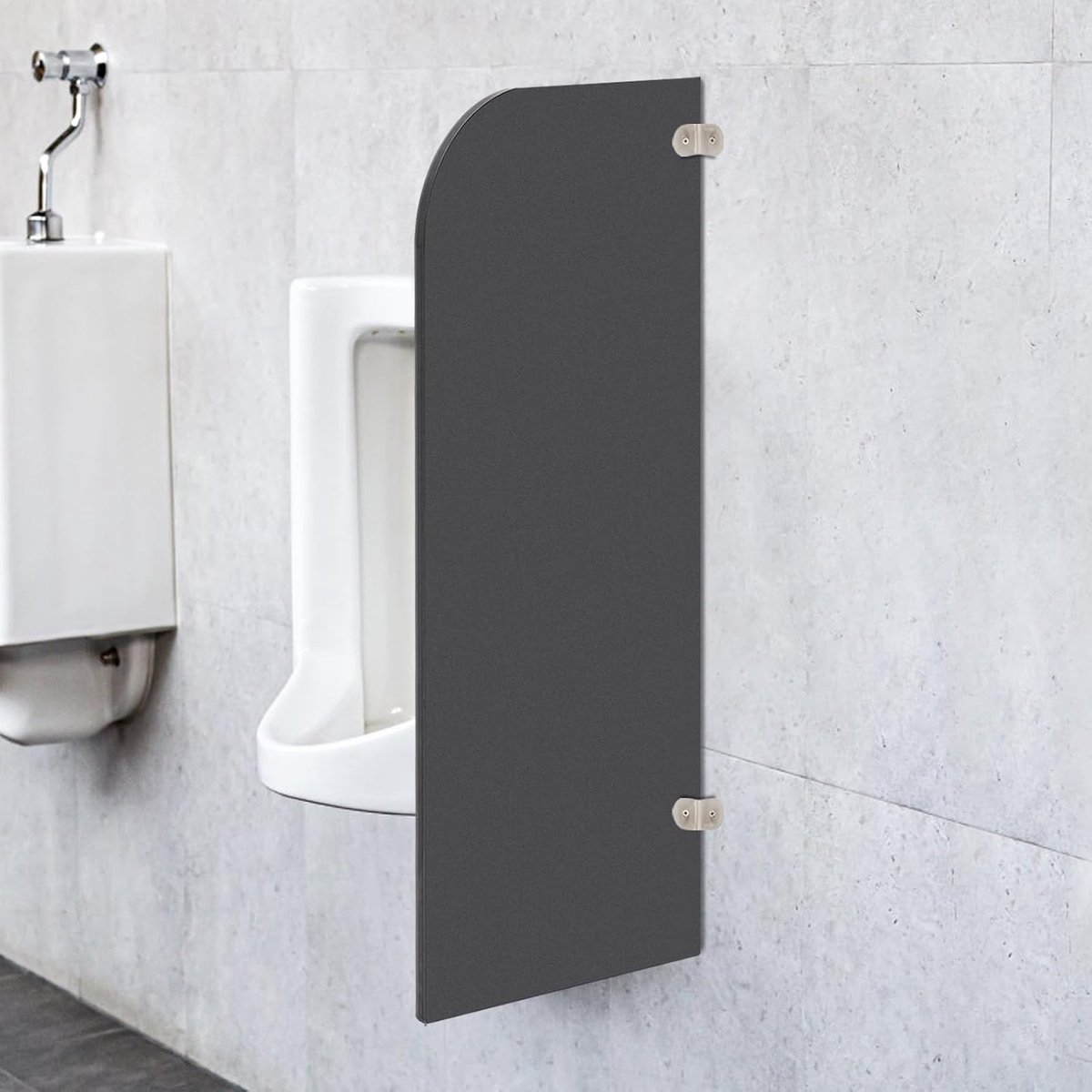 Scheidingswand, wc-schaamwand, wandmontage, urinoir scheidingswand, pissoir, urinoirwand, wc-inkijkbescherming, urinoir muur 90 x 40 cm (zwart, B)