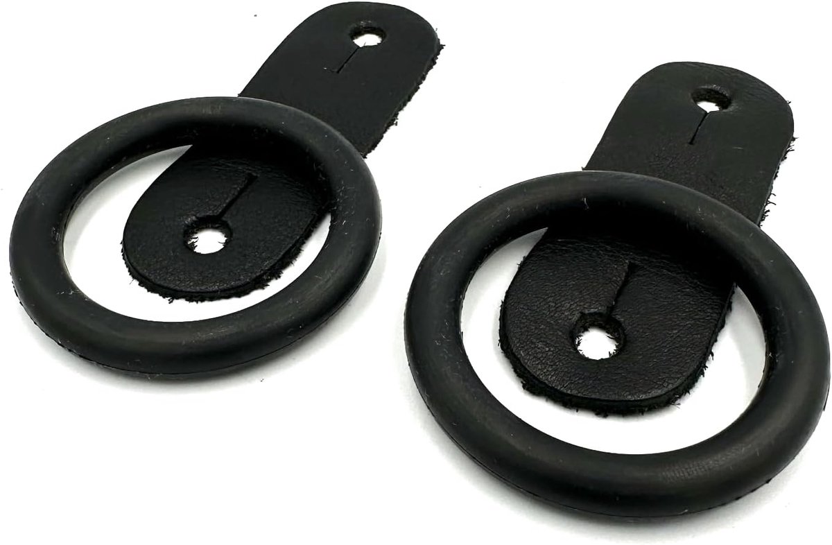 Veiligheidsstijgbeugel, accessoireset, vervangende rubberen ringen, rubberen ringen, rubberen ringen en lederen verbinding, reserveonderdelen van echt leer voor veiligheidsbeugel met
