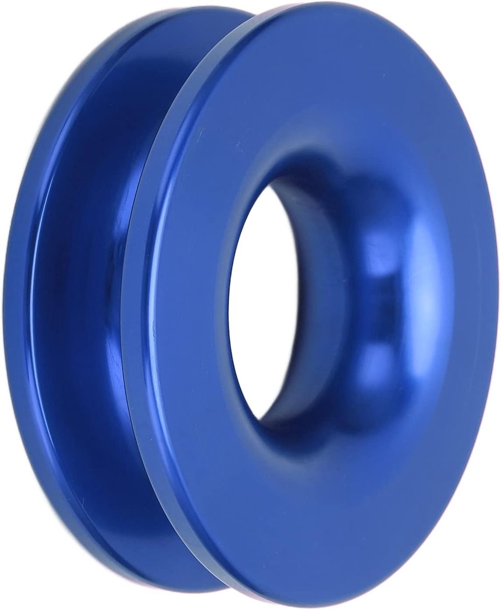 Recovery Ring, 41000lbs Aluminium Winch Snatch Recovery Ring voor 7/16in 1/2in Zachte Beugel met 3/16in 1/4in 3/8in Touw(Blauw)