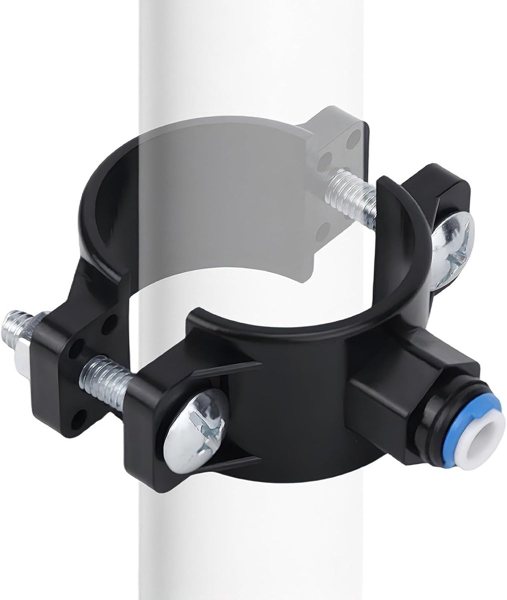 Saddle Afsluiter met 1/4" Snelkoppeling, Afvoer Zadel Water Filter Klem voor Onder Gootsteen Omgekeerde Osmose Systeem Past 40-50mm Buitendiameter Buizen