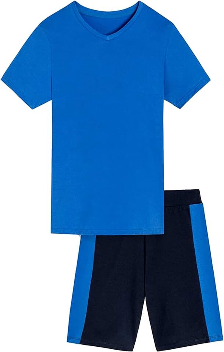 Jongenspyjama met bermudabroek, blauw, 164 cm