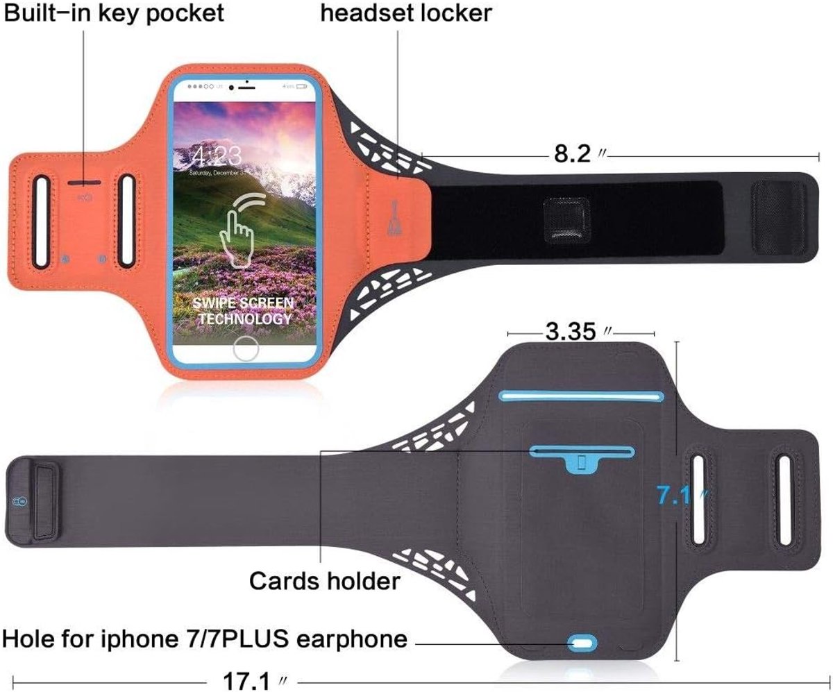 hoes ultradunne armband sport wandelen hardlopen fitness fietsen sportschool voor vliegen FS553 Cirrus 9 - oranje