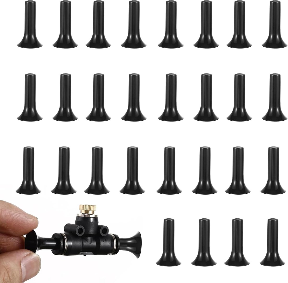30 stuks Quick Connect 1/4 druppelleidingsstoppen (zwart)