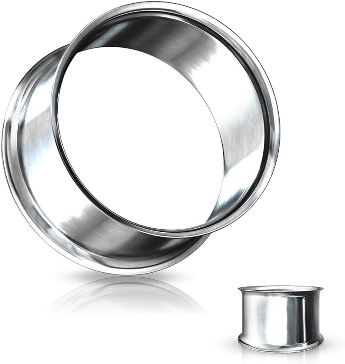 Flared Flesh Tunnel, 2,5 - 25 mm, van 316L chirurgisch staal, kleurkeuze, oorsieraad, piercing