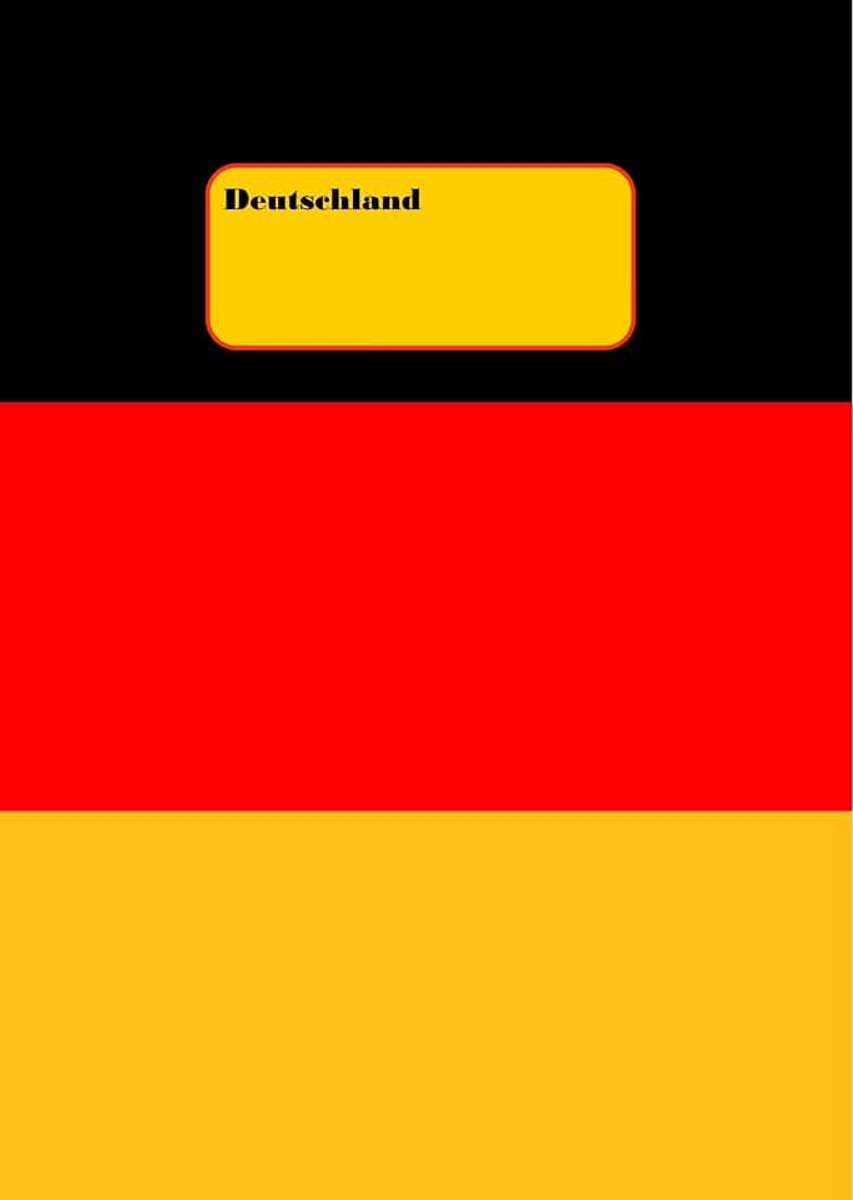 Heft DIN A4 - Deutschlandflagge: liniert, 108 Seiten