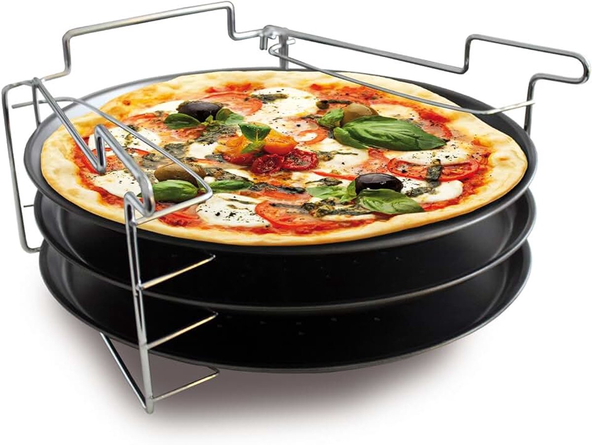 3776 Pizzaplaat met standaard 3 stuks