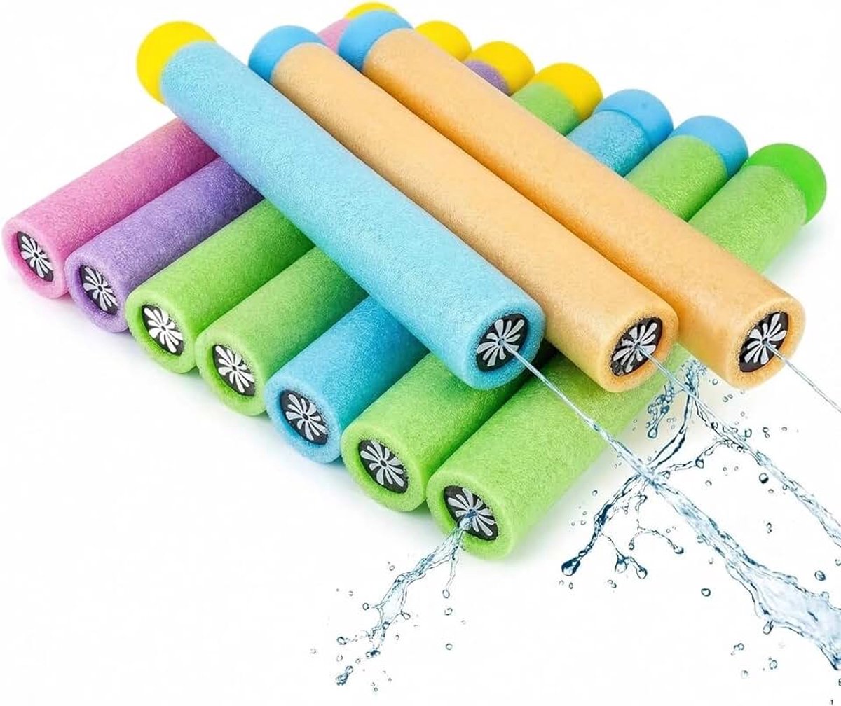 8 stuks waterpistolen, 21 cm spuitpistool, waterspuit, schuim, waterspuitpistool, strandspeelgoed, super waterblaster voor zwembad, strand, outdoor