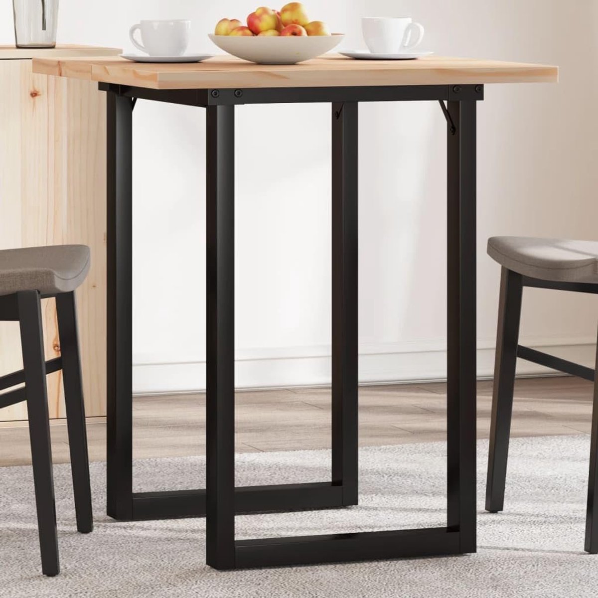 Massief grenenhout O frame eettafel 70x70x75 5 cm