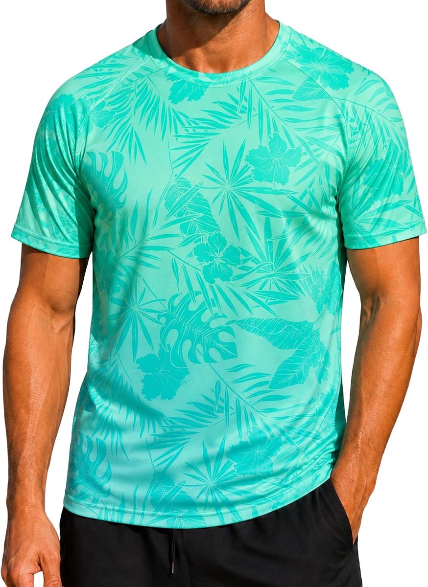 Rashguard UV-shirt voor heren, 1/3 stuks, watersurfshirt, UPF 50+, uv-bescherming, zwem-T-shirt, sneldrogend, ademend, zonwering voor outdoorsurfen, hardloopshirt