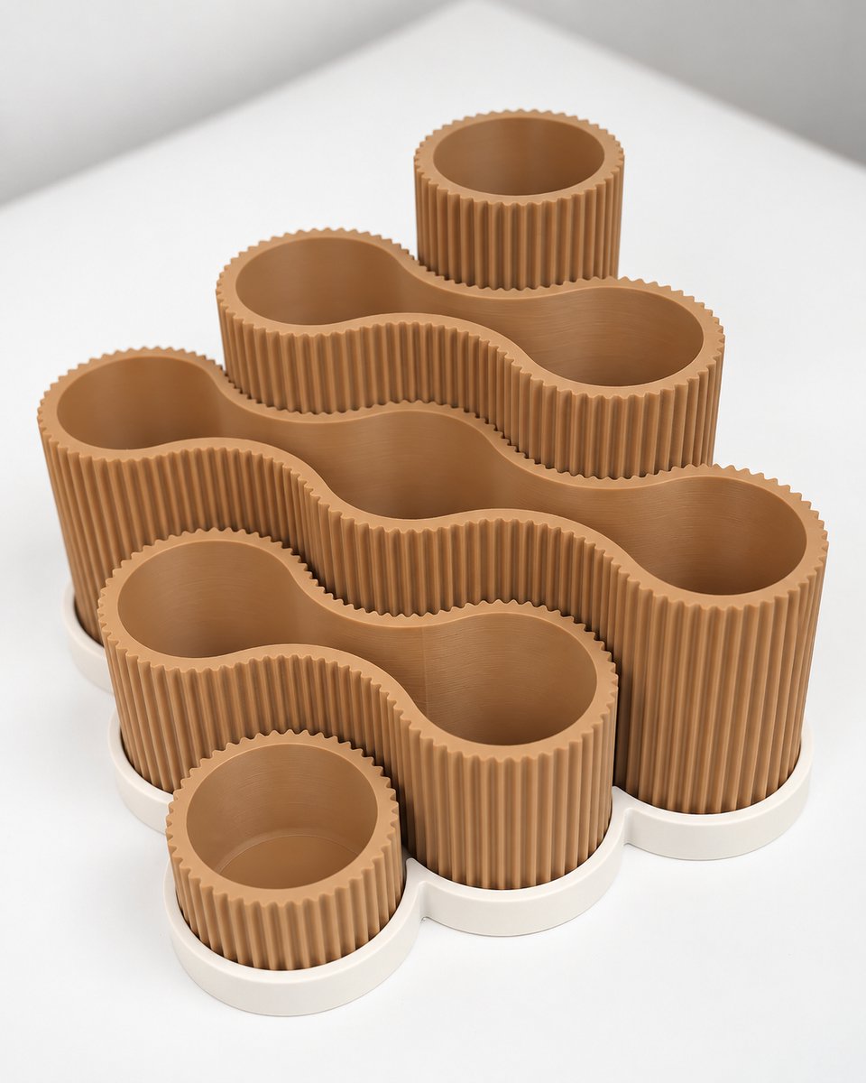 Tafelorganizer Set van 5 – Bureau Organizer met Meerdere Vakken – Pennenhouder – 3D Geprint