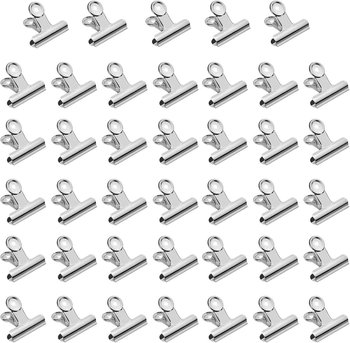 40 Stuks Kleine Bulldog Clips - 22 mm, Veelzijdige Papierclips voor Foto's, Tekeningen en Handwerken