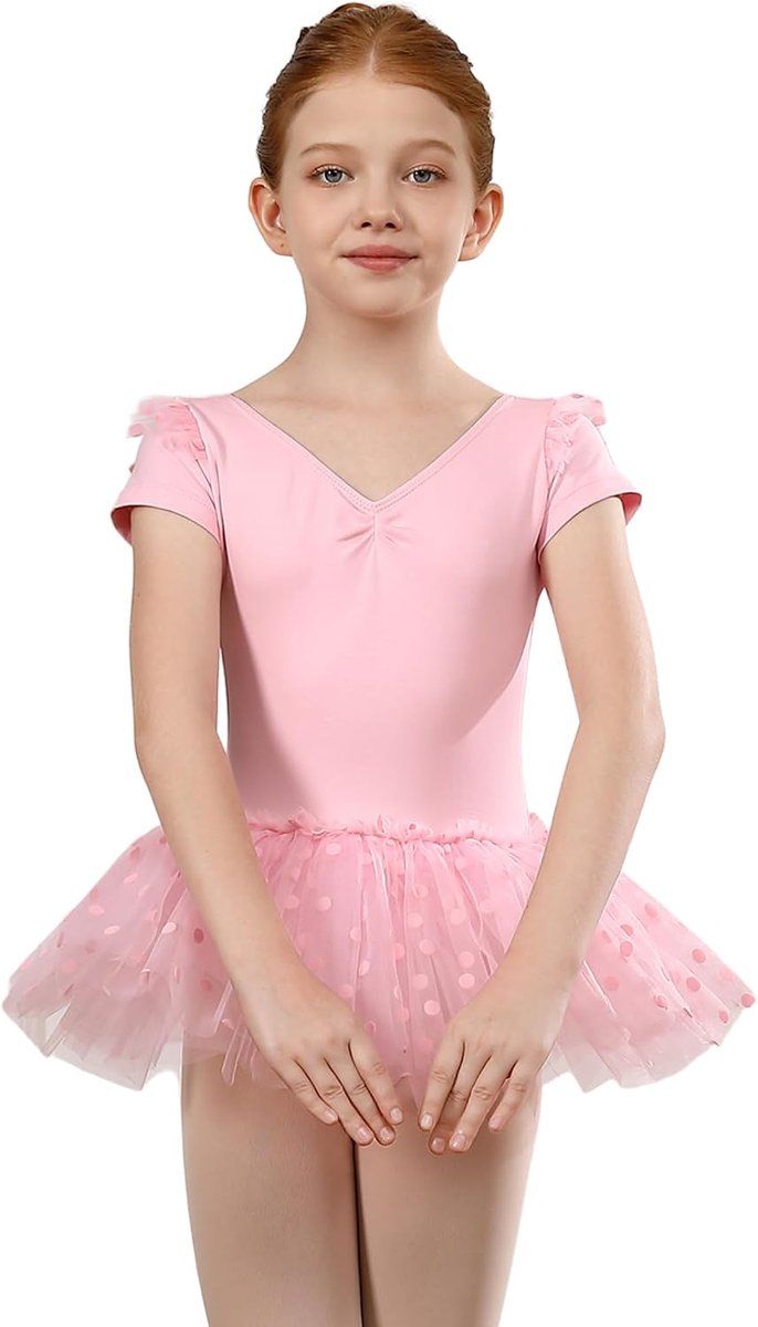 klassieke dans voor meisjes met korte mouwen, balletjurk voor meisjes