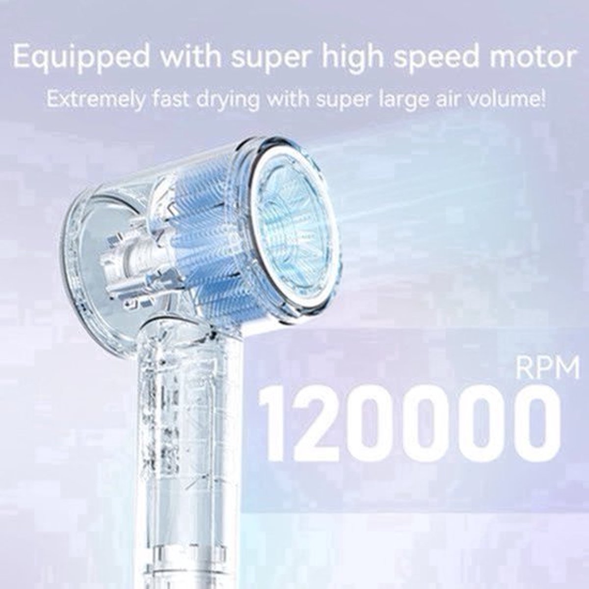 Anlan - XF-005 - Föhn - 5 Standen - Ionische Haardroger - Coolshot - 1500W - 240V - 120000RPM - 70.1 dB - Haarfohn - Krullen - Hair dryer - Roze