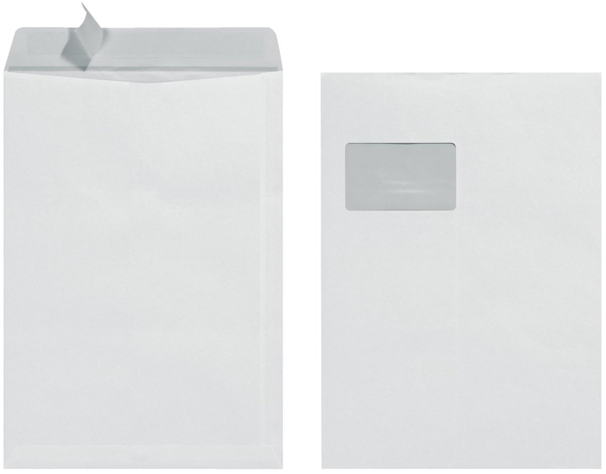 Herlitz envelop - DIN C4 - met venster - wit - 10st.