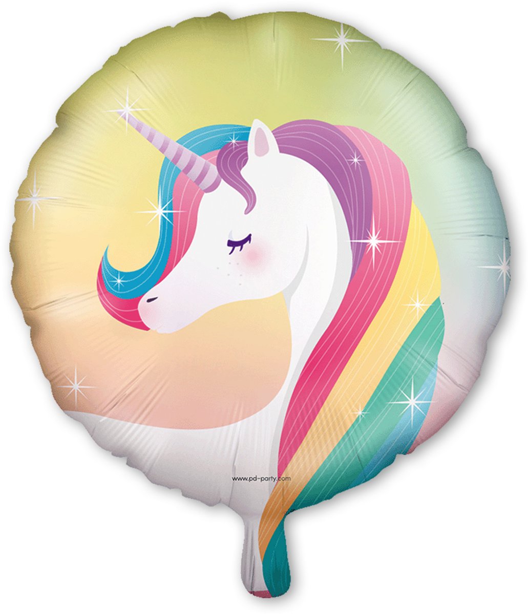 LUQ – Unicorn Kinderfeestje Folieballon – 46 cm – Birthday Party Decor – Eenhoorn Verjaardag Versiering – Helium Ready