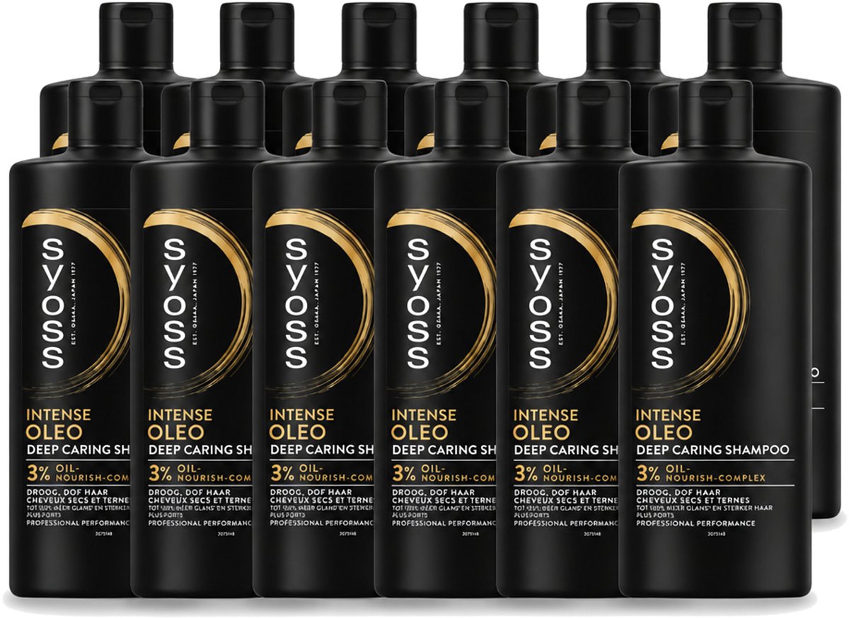 12 x Syoss – Shampoo – Oleo – 440 ml - Voordeelverpakking - 12 stuks