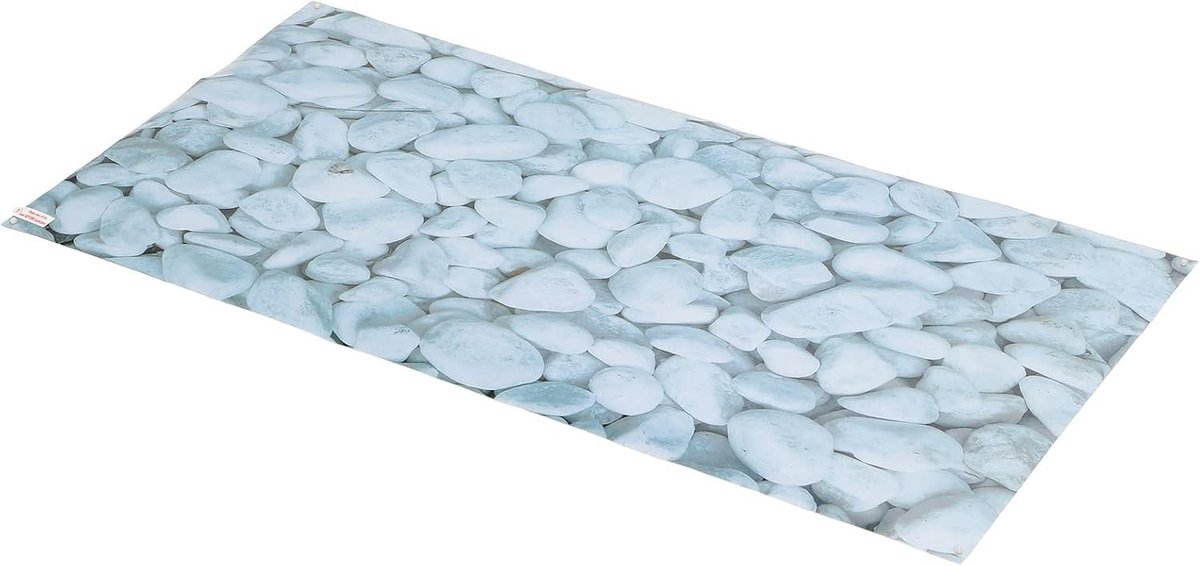 Achtergronddecoratie met wit kiezelpatroon voor aquariums - Zelfklevend PVC Behang 61 x 30 cm, Geschikt voor de meeste aquariums, Eenvoudige toepassing, Hoogwaardige afbeeldingen, Waterbestendig en Duurzaam