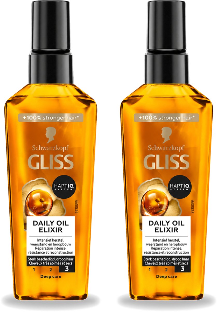 2 x Gliss - Hair Repair - Oil Elixer - Ultiem Haarherstel en Glans - Voordeelverpakking - 2 stuks