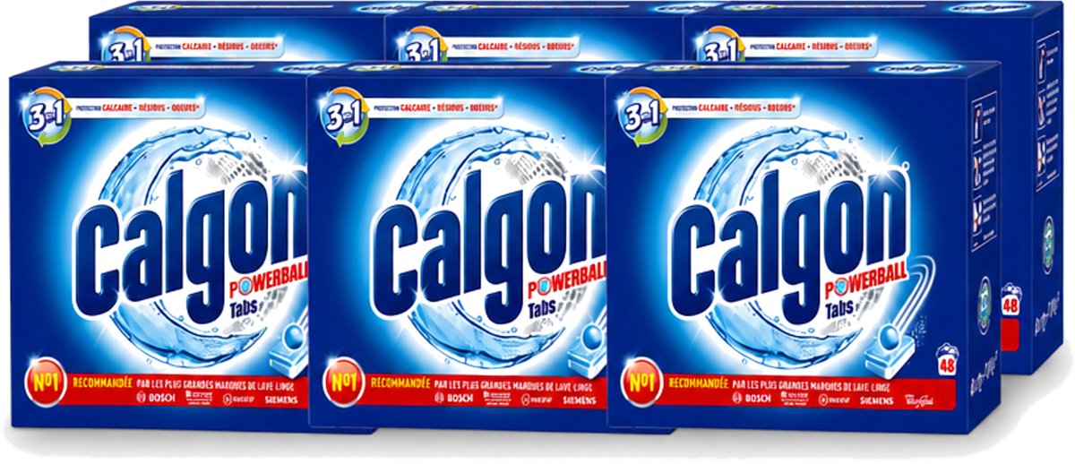 6 x Calgon - 3in1 Tabletten - 48 tabletten - Voordeelverpakking - 6 stuks