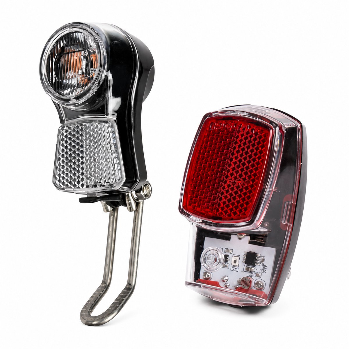 Fietsverlichtingsset LED 2-delig – Voorvorklamp en Achterlicht – Meerdere Lichtstanden