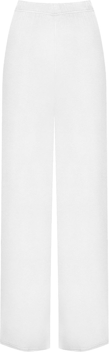 Broek met wijde pijpen voor dames, UK's Finest Palazzo-broek, losse crêpe bodems, perfect voor kantoor of avondje uit, jersey elastische hoge taille slimme uitlopende culotte.