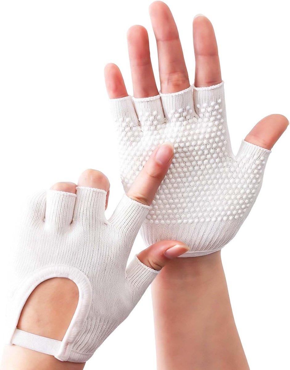 handschoenen antislip ademend voor pilates en gym - comfortabele zweetabsorptie voor dames, trainingshandschoenen voor dames en heren, antislip siliconen gymhandschoenen gewichtheffen