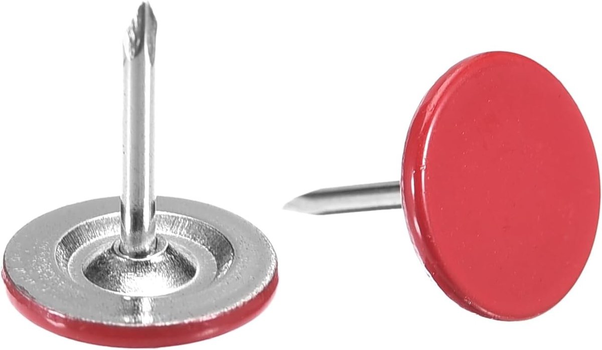 Pack van 50 Krammen voor Bekleding met Platte Kop 11mm x 13mm voor Meubels en Hoofdeinden in Rood