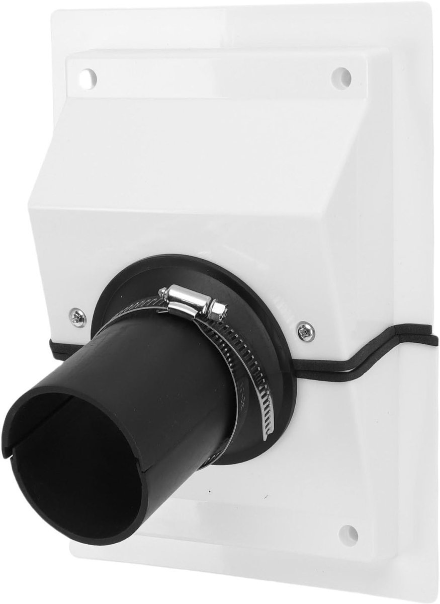 Muurdoorvoerlijnset Afdekset, Eenvoudig Te Installeren Split-cover Wandhuls met Zachte Pakking, voor binnen- en Buitenairconditionersystemen (WHITE)