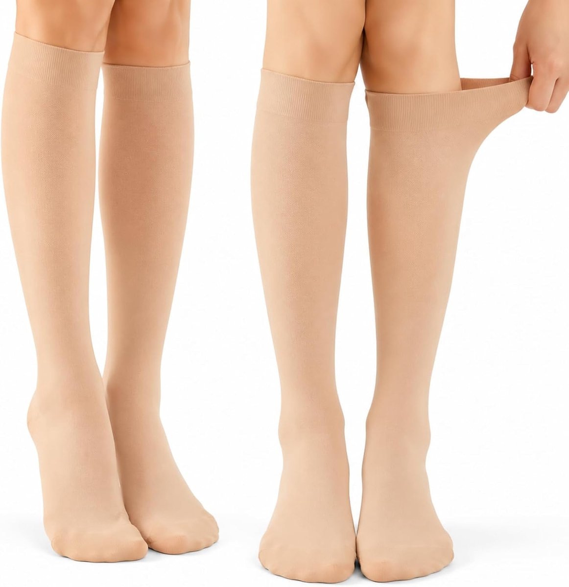 2 paar compressiekousen voor dames, klasse 2, Mi compressiekousen voor dames, vliegtuig, gesloten tenen, graduele ondersteuning, voor spataderen, oedeem, vlucht