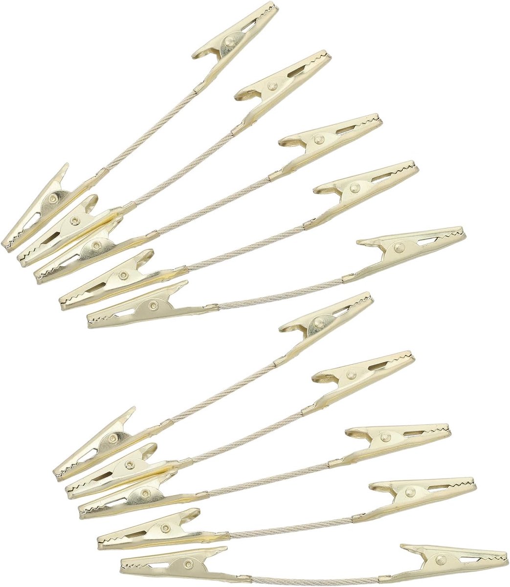 15 Stuks Delige Dubbele Metalen Alligatorclips Dubbelzijdige Memohouders voor Notities Foto Slanke Zilveren Klemmen voor Kantoor Zelf Gebruik