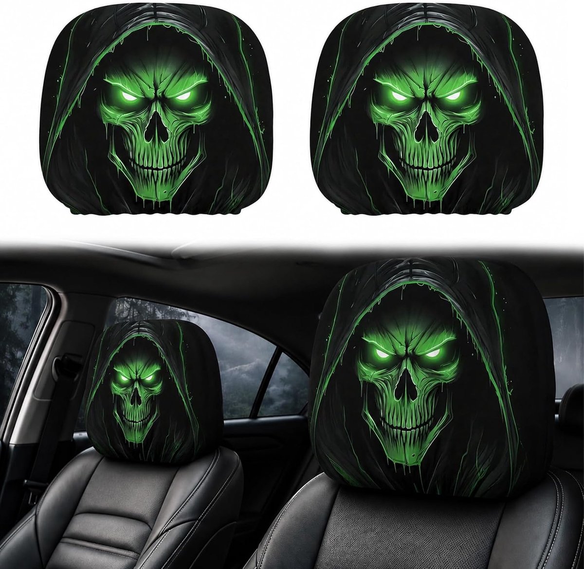 2 stuks stofdichte hoezen voor hoofdsteunen auto (B)