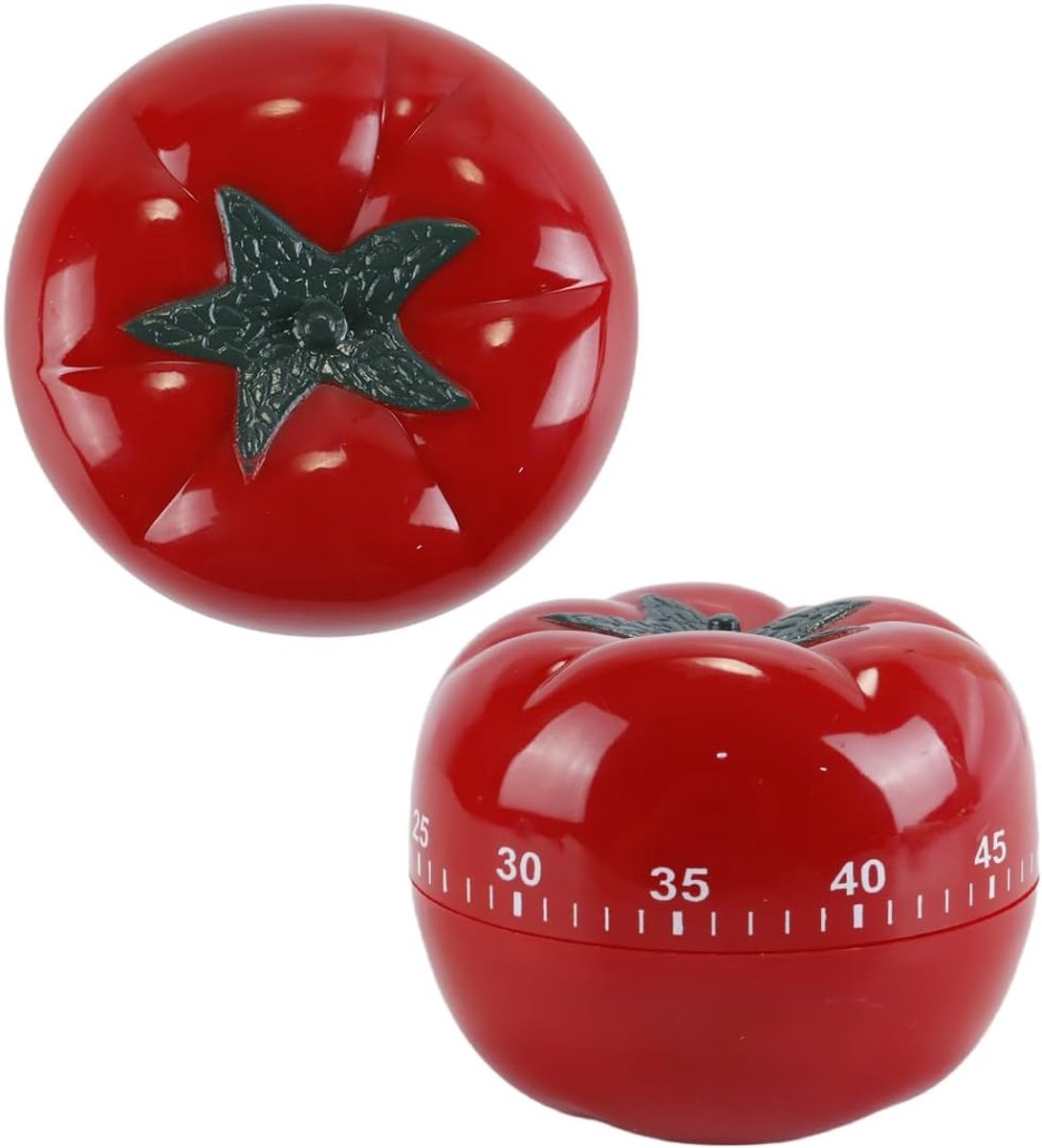 keukentimer, tomatentimer, 60 minuten timer voor leren, gamen, koken, digitaal voor koken en bakken