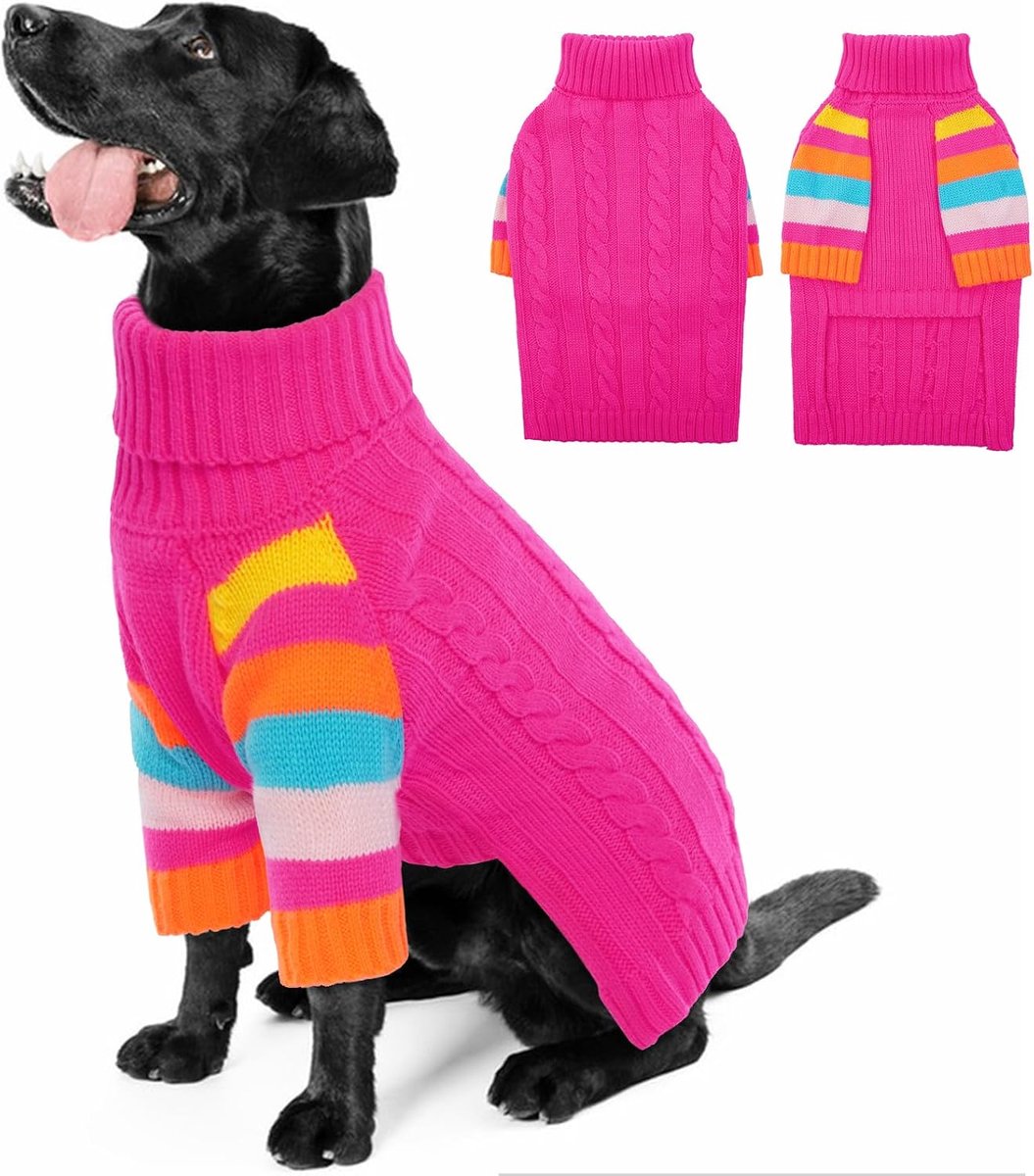 Truien voor honden meisjes jongens, rolkraagtrui hondentruien voor grote honden, golden retriever, labrador, rottweiler, trui voor hond, grote hondentruien, 3XL