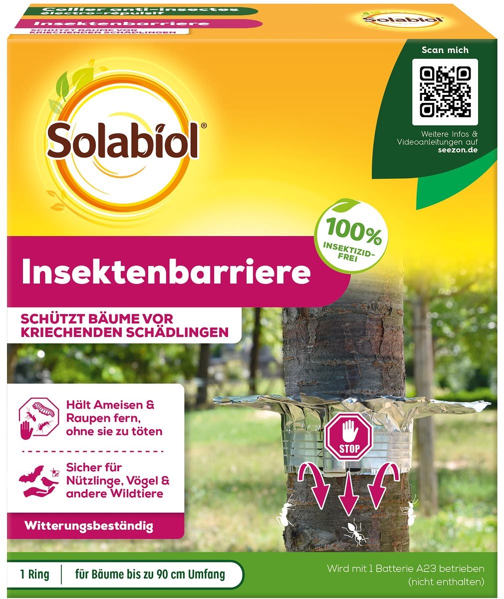 Solabiol insectenbarriere voor bomen tot 90 cm omtrek batterij
