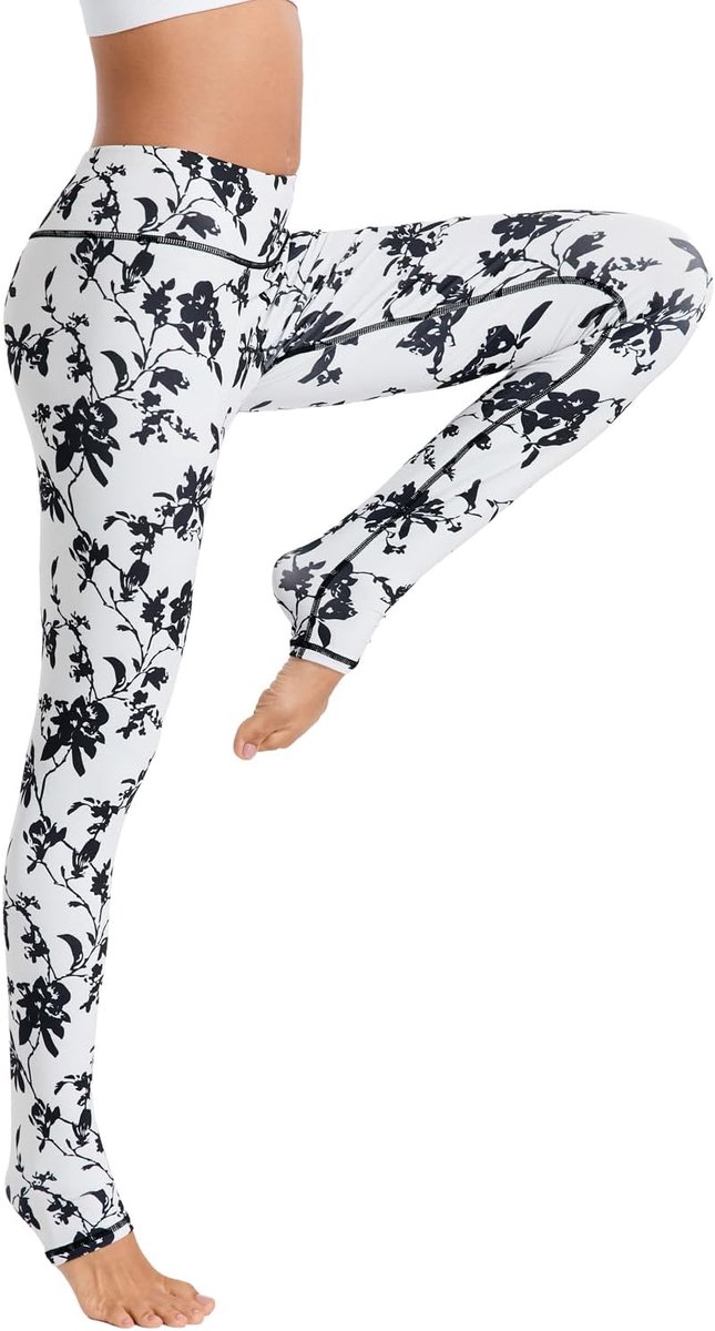 Sportlegging voor dames, met opdruk, sportbroek, fitnessbroek, yoga, leggings, sportbroek voor dames