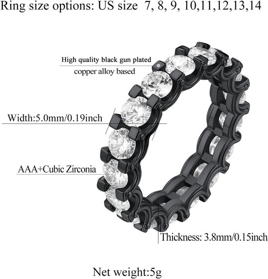 Bands voor vrouwen Cubic Zirconia verlovingsring Love Ring, Metaal — afbeelding 4