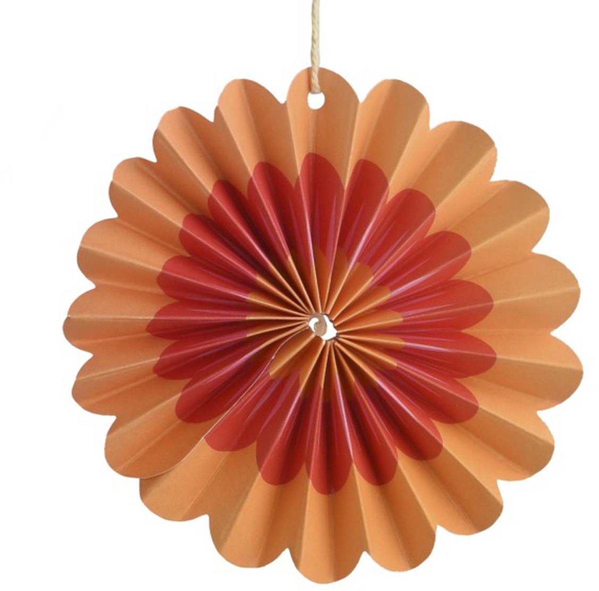 Kaemingk Papierbloem Papierrozet Oranje Rood en Roze Ø 10,5 cm