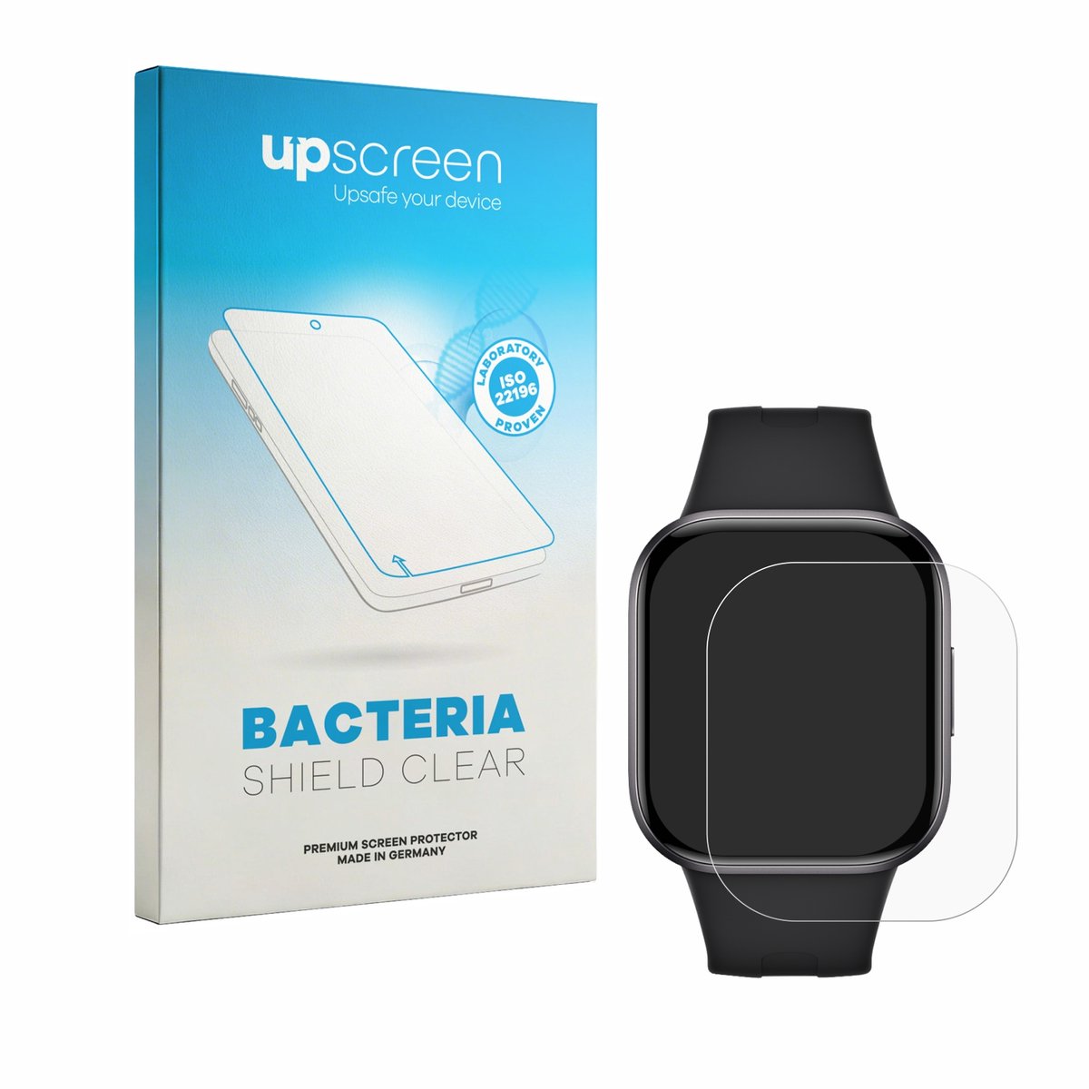 upscreen - Screenprotector voor Xiaomi Redmi Watch 6 Active - Folie Beschermfolie transparant antibacterieel