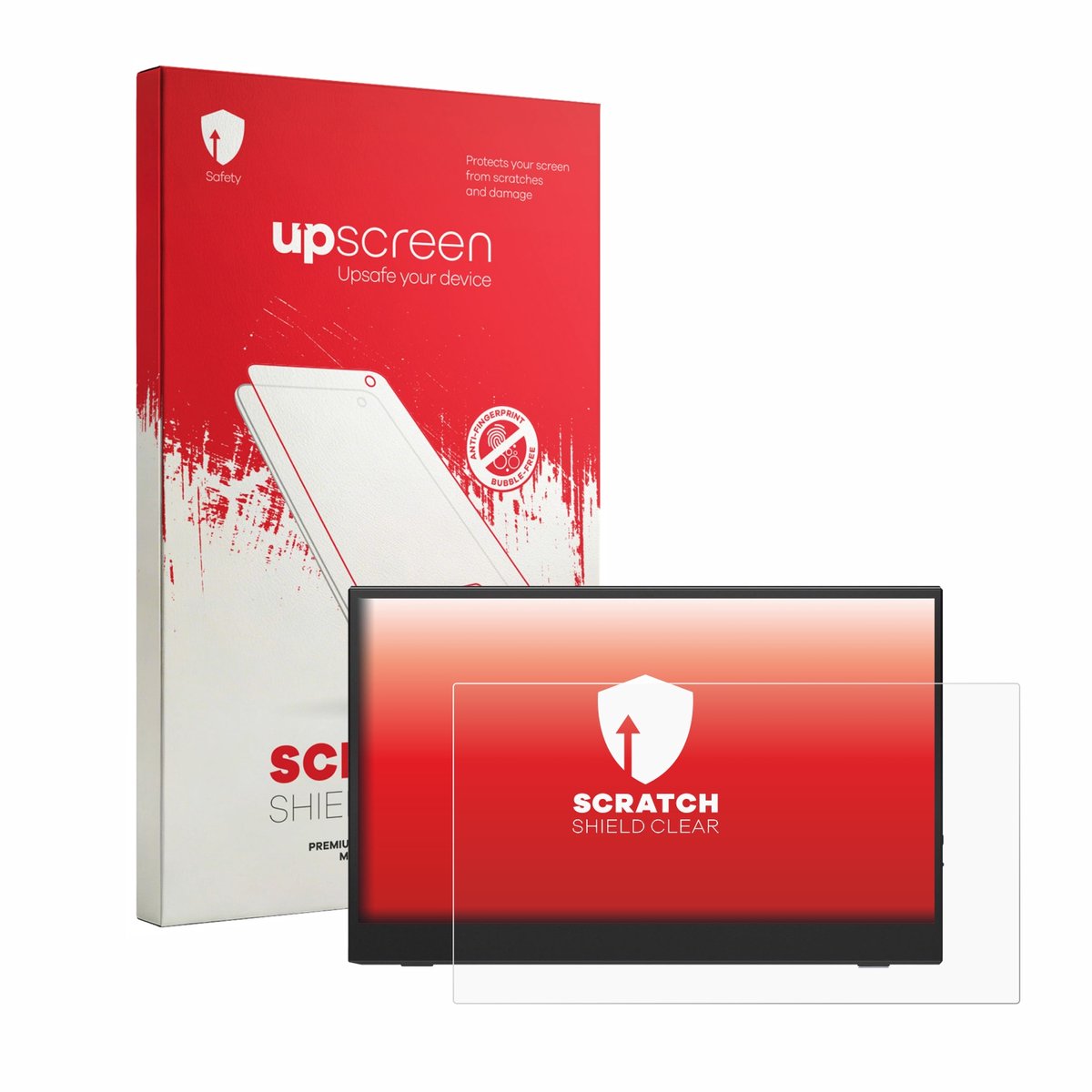 upscreen - Screenprotector voor UFYQL M156F04 15.6" - Folie Beschermfolie transparant